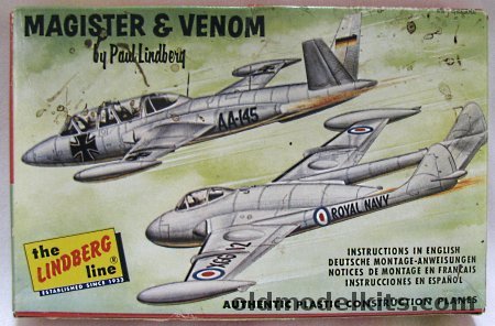 Lindberg 1/140 Magister and Venom - (Two Kits), 428-39 plastic model kit